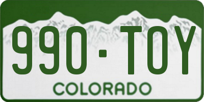 CO license plate 990TOY