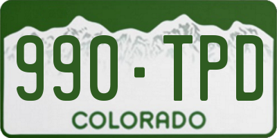 CO license plate 990TPD