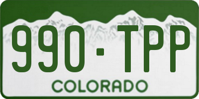CO license plate 990TPP