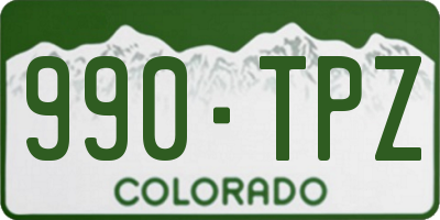 CO license plate 990TPZ