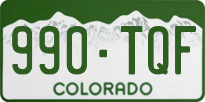 CO license plate 990TQF