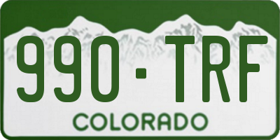 CO license plate 990TRF