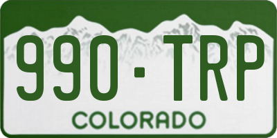 CO license plate 990TRP
