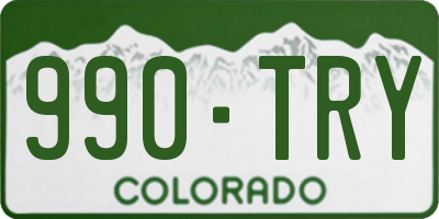 CO license plate 990TRY
