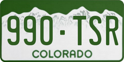 CO license plate 990TSR