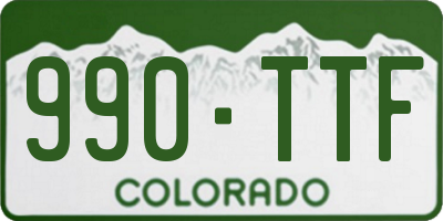 CO license plate 990TTF