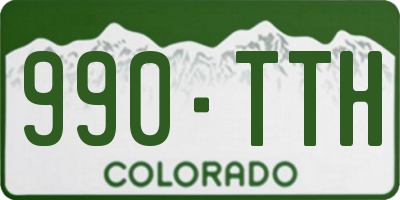 CO license plate 990TTH