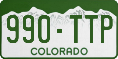 CO license plate 990TTP