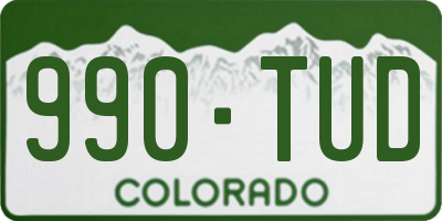 CO license plate 990TUD