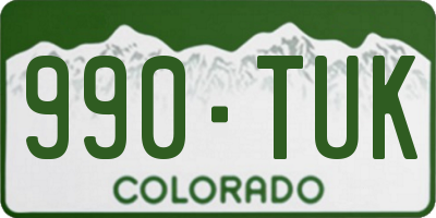 CO license plate 990TUK