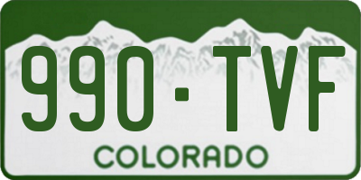 CO license plate 990TVF