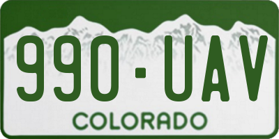 CO license plate 990UAV