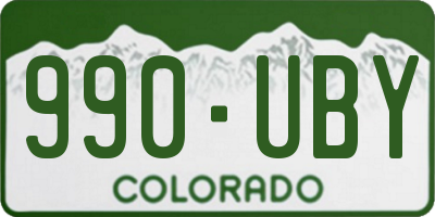 CO license plate 990UBY