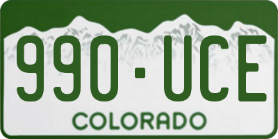 CO license plate 990UCE