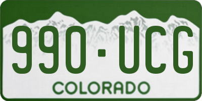 CO license plate 990UCG