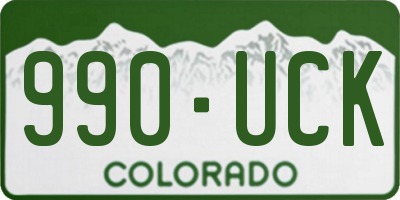 CO license plate 990UCK
