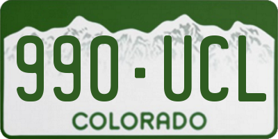 CO license plate 990UCL