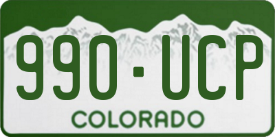 CO license plate 990UCP