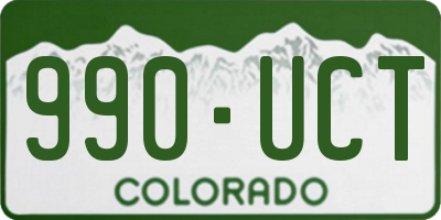 CO license plate 990UCT