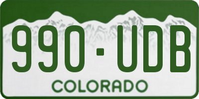 CO license plate 990UDB