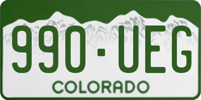 CO license plate 990UEG