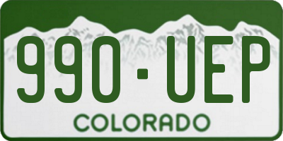CO license plate 990UEP