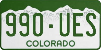 CO license plate 990UES