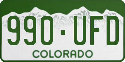 CO license plate 990UFD