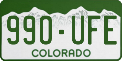 CO license plate 990UFE