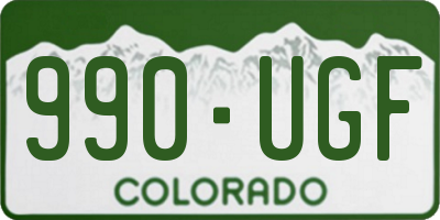 CO license plate 990UGF
