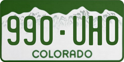 CO license plate 990UHO