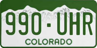 CO license plate 990UHR