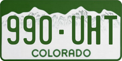 CO license plate 990UHT