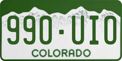 CO license plate 990UIO