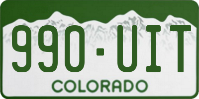 CO license plate 990UIT