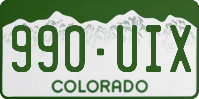 CO license plate 990UIX