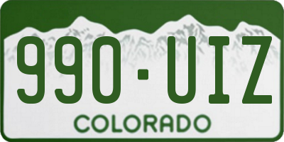 CO license plate 990UIZ