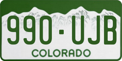 CO license plate 990UJB