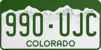 CO license plate 990UJC