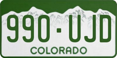 CO license plate 990UJD