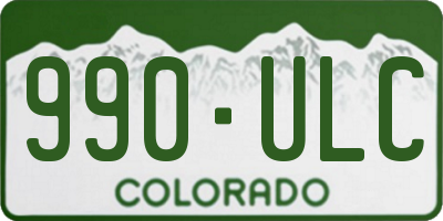 CO license plate 990ULC