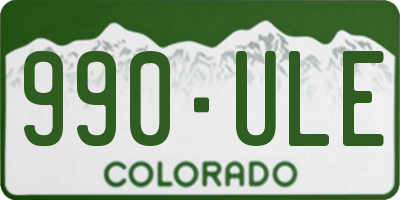 CO license plate 990ULE