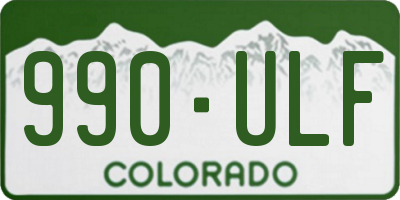 CO license plate 990ULF