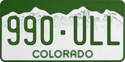 CO license plate 990ULL