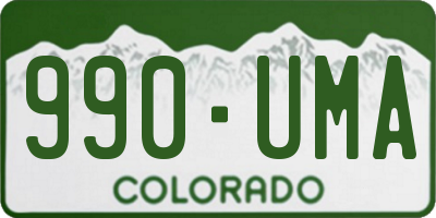 CO license plate 990UMA