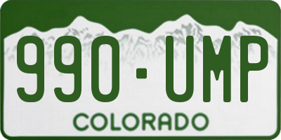 CO license plate 990UMP