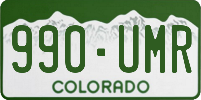 CO license plate 990UMR