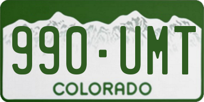 CO license plate 990UMT