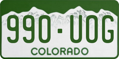 CO license plate 990UOG