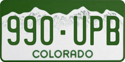 CO license plate 990UPB
